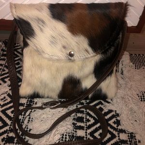 Cowhide crossbody bag